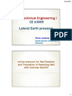 Geotechnical Engineering I: Lateral Earth Pressure