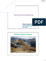 Geotechnical Engineering: Stability Analysis of Slopes