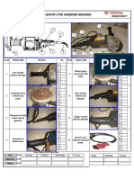 Check List (Pre-Entry) For Grinding Machine: M T W M T W