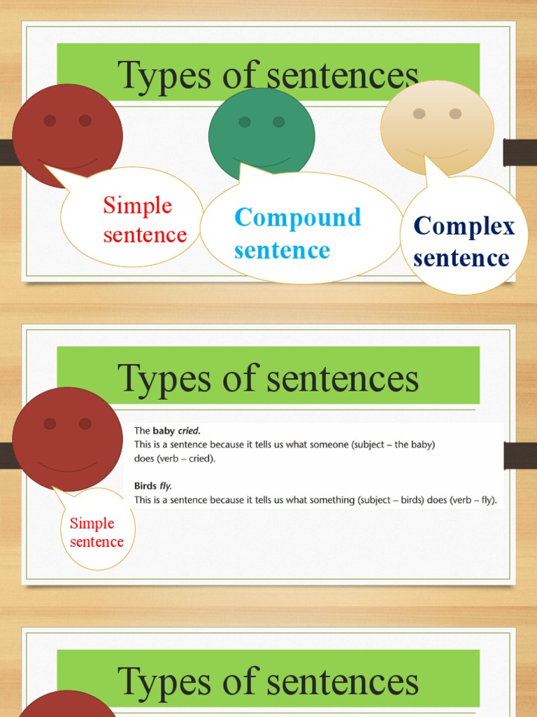 TYPES of SENTENCE and Connectors PDF Sentence (Linguistics) Linguistic Morphology