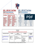 Sat-Act 2021-2022 Dates