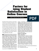 Key Factors For Determining Student Satisfaction in Online Courses