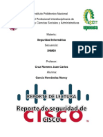 Reporte de Lectura 8 Reporte de Seguridad CISCO