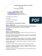 Uso Eficiente de La Energía Ley 27345