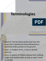 Terminologies in Arnis