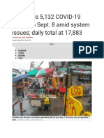 DOH Adds 5,132 COVID-19 Cases On Sept. 8 Amid System Issues Daily Total at 17,883