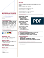 Sample - Resume Format - BE