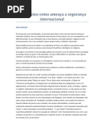 Terrorismo como ameaça a segurança internacional