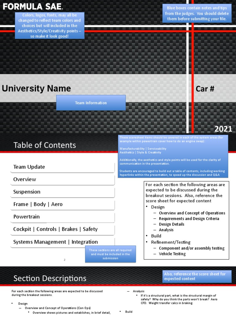 fsae-design-judging-template-pdf-design-mechanical-engineering