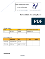 Surface Finish Measuring Report: Change History