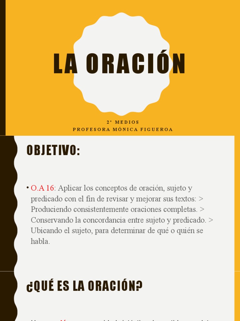 Tipos y ejemplos de oraciones | PDF | Artes del Lenguaje y Comunicación