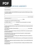 Purchase Agreement Template