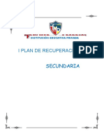 Ii Plan de Recuperacion I.E.P Fray Martín de Porres - Nivel Secundaria