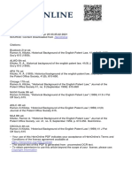 History of English Patent Law