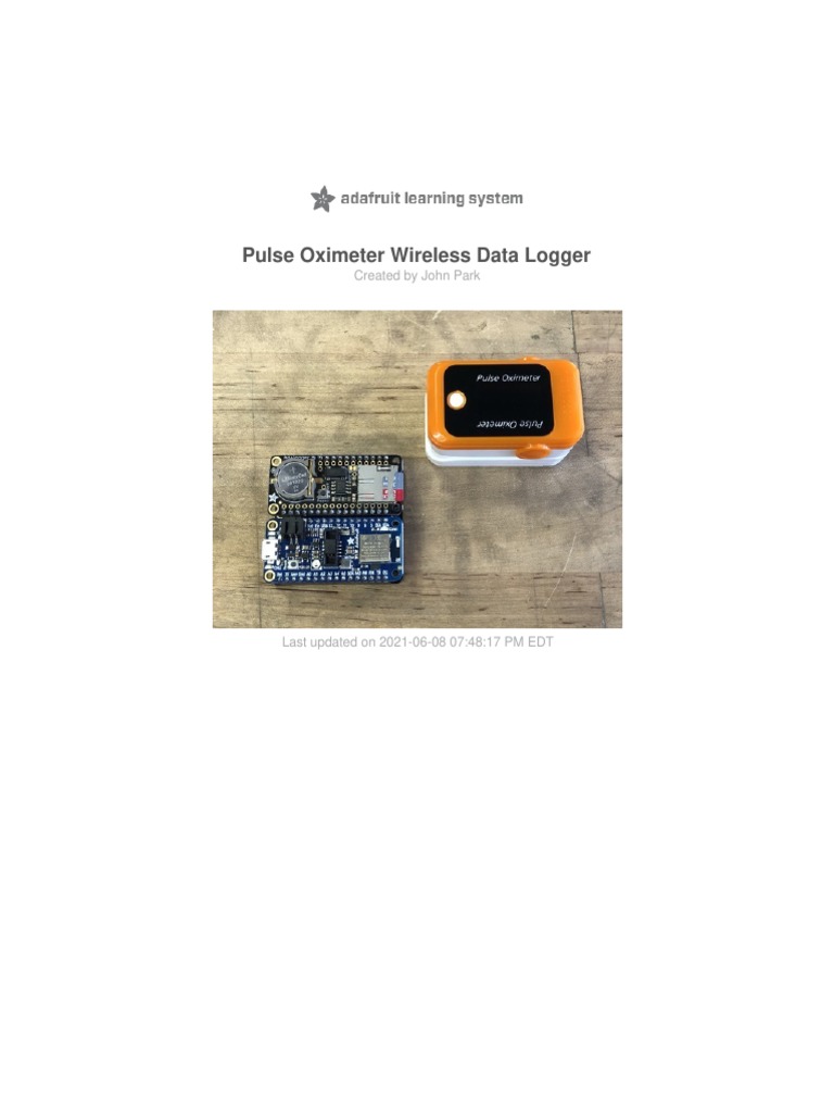 Pulse Oximeter Wireless Data Logger: Created by John Park | PDF | Usb ...