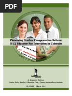 Download Pioneering Teacher Compensation Reform K-12 Educator Pay Innovation in Colorado by Education Policy Center SN52444774 doc pdf