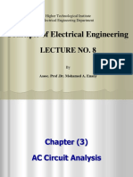 Principle of Electrical Engineering: Lecture No. 8