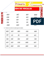 Union de Vocales para Primero de Primaria