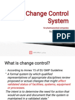 Change Control System Change Control System Change Control System