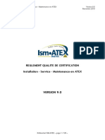 Ism-Atex Installation Service Maintenance en Atex Version 9.0 Novembre 2019 Reglement Qualite de Certification
