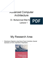 Advanced Computer Architecture: Dr. Muhammad Bilal Kadri