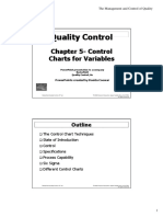 Quality Control Quality Control: Chapter 5-Control Charts For Variables Chapter 5 - Control Charts For Variables