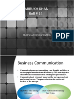 Farrukh Khan Roll # 14: Business Communication