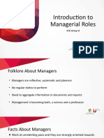Introduction To Managerial Roles: IGD Group 8