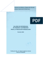Fdocuments - in Valores de Referencia de Energia y Nutrientes para La Poblacion Venezolana Revision 2000 Inn