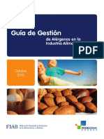 Guía de Gestión de Alérgenos en la Industria Alimentaria - FIAB