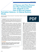 A Comparison of Porous and Non-Porous Teflon Membranes Plus Demineralized Freeze-Dried Bone Allograft in The Treatment of Class II Buccal/Lingual Furcation Defects: A Clinical Reentry Study