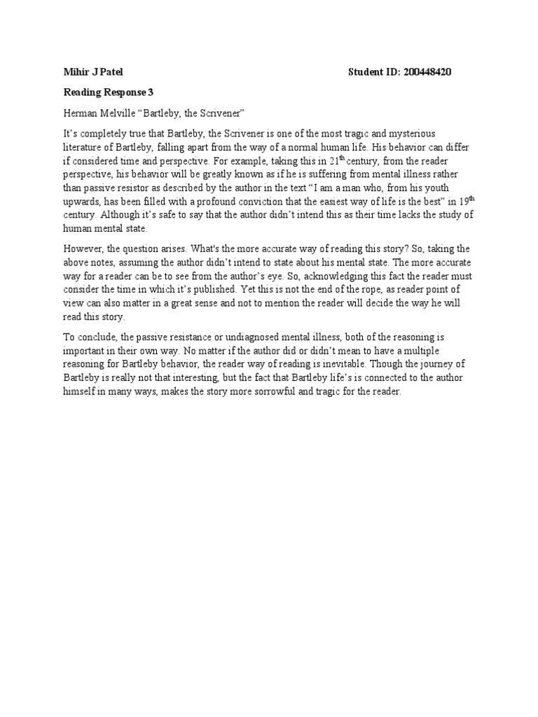 Reading Response 3 | PDF