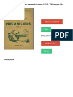 Technologie Generale Pour Les Mecaniciens. Tome Ii. PDF - Télécharger, Lire