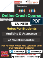 Bank Audit CA Inter CA Khushboo Sanghavi FreeCrashCourse