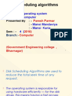 Disk Scheduling Algorithms: - Operating System Computer Mansi Mandaviya Mansi Karia 4 (