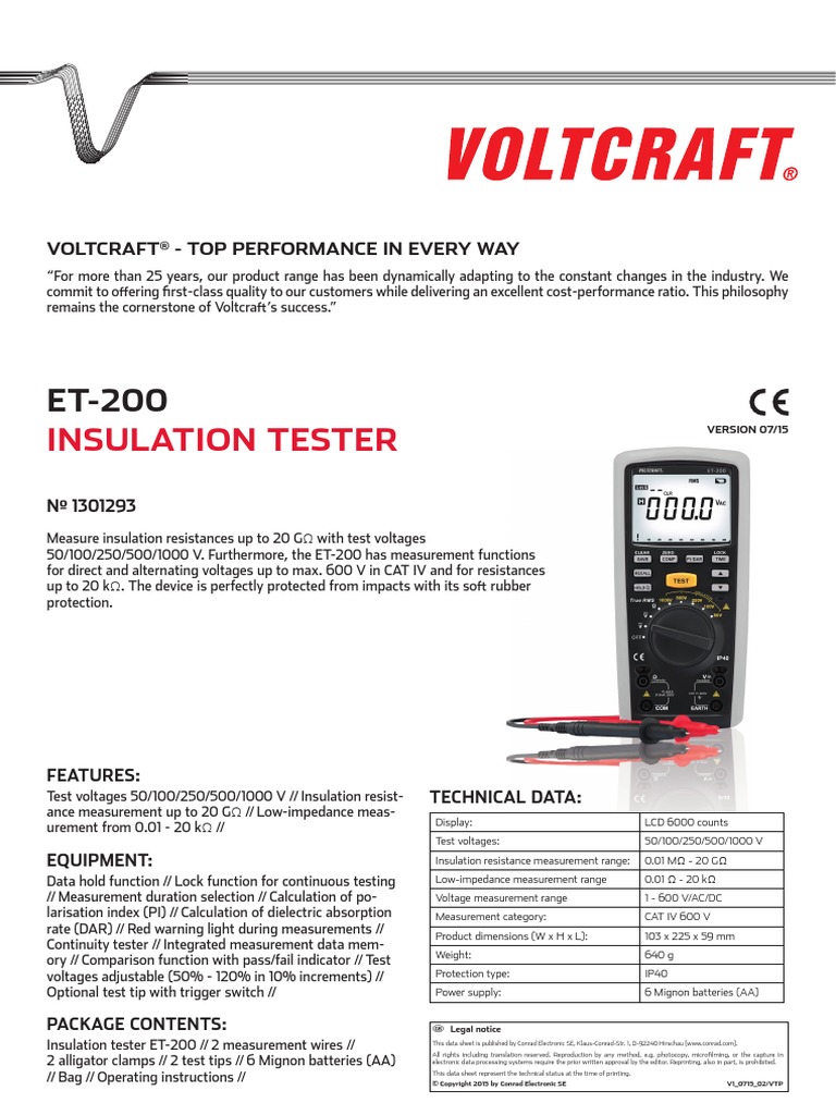 Voltcraft Et 02null