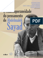 A Contemporaneidade Do Pensamento de Abdelmalek Sayad - PUC SP