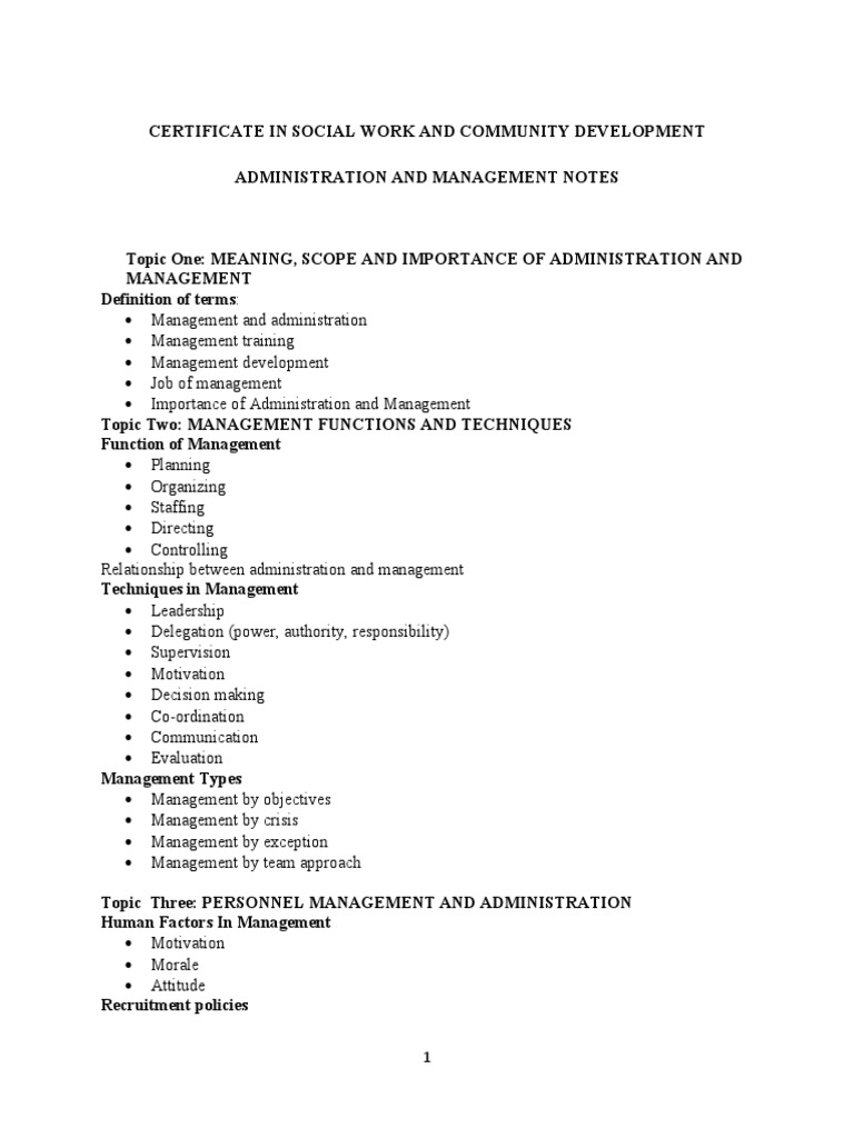Administration vs Management Explained | PDF | Recruitment | Leadership