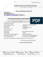 Originale - Attestation de Mise en Stage Application - 2A - ESI - INPHB - DE ING STIC