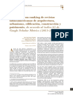 Crespo, JL. Cazar, F._informe de Un Ranking de Revistas Lationamericanas de Arquitectura