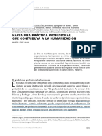 Hacia Una Práctica Profesional Que Contribuya A La Humanización