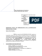 Disposicion de Formalizacion de Investigacion P-PFP