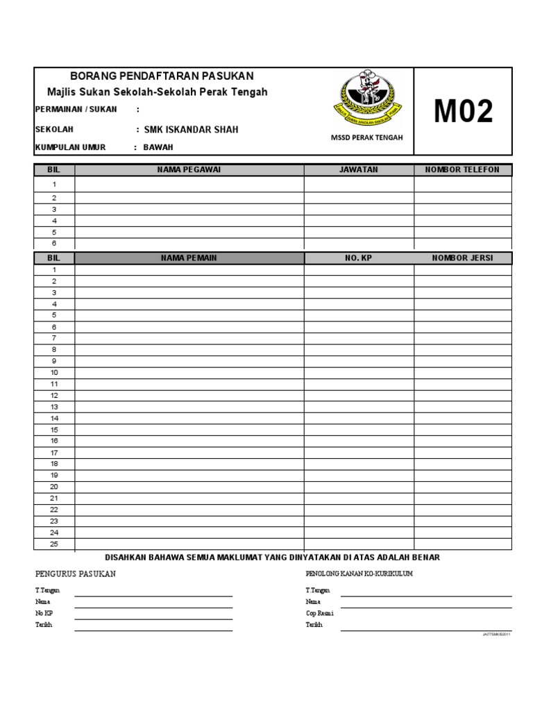 Borang M02 Mssd Perak Tengah Pdf