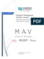 ASS1 MAV Beauty Brands External Analysis