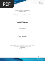 Pos Tarea Desarrollo de Trabajo Final Matematicas Juan