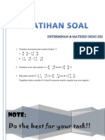 Tugas Determinan & Invers Matriks Xi