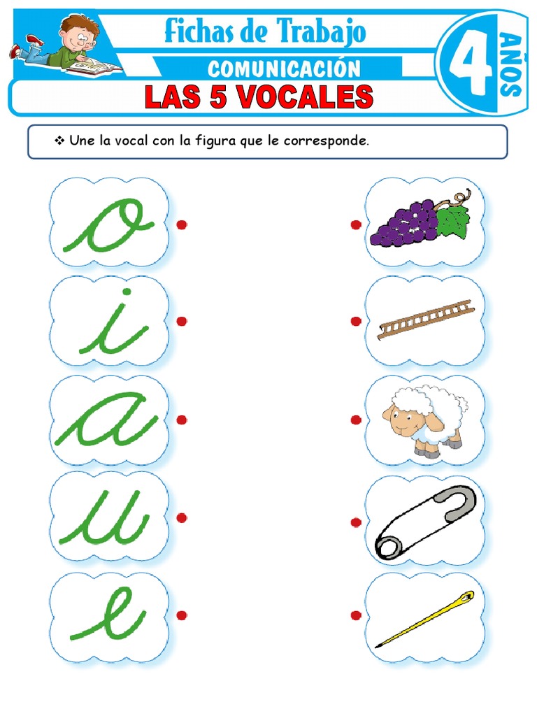 Las 5 Vocales para Ninos de 4 Anos | PDF, image size:768x1024
