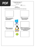 Activity Sheet - Operating Systems