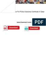 Sample Request Letter For Police Clearance Certificate in Qatar