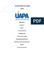 UAPA Español II Argumentación